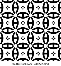 Vector monochrome pattern, Abstract texture for fabric print, card, table cloth, furniture, banner, cover, invitation, decoration, wrapping.seamless repeating pattern.Black and 
white color.
