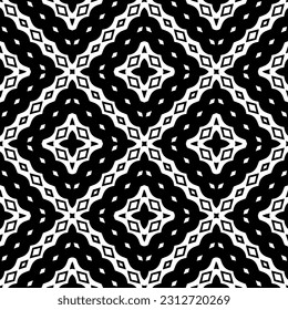 Vector monochrome pattern, Abstract texture for fabric print, card, table cloth, furniture, banner, cover, invitation, decoration, wrapping.seamless repeating pattern. Black and white color.