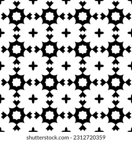 Vector monochrome pattern, Abstract texture for fabric print, card, table cloth, furniture, banner, cover, invitation, decoration, wrapping.seamless repeating pattern.Black and 
white color.