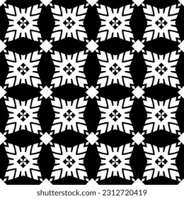 Vector monochrome pattern, Abstract texture for fabric print, card, table cloth, furniture, banner, cover, invitation, decoration, wrapping.seamless repeating pattern.Black and 
white color.