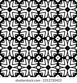 Vector monochrome pattern, Abstract texture for fabric print, card, table cloth, furniture, banner, cover, invitation, decoration, wrapping.seamless repeating pattern.Black and 
white color.