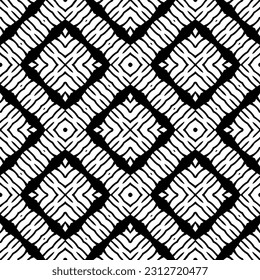 Vector monochrome pattern, Abstract texture for fabric print, card, table cloth, furniture, banner, cover, invitation, decoration, wrapping.seamless repeating pattern. Black and white color.