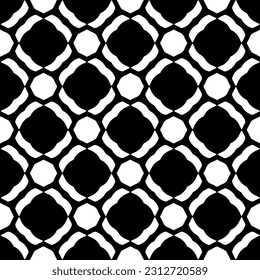Vector monochrome pattern, Abstract texture for fabric print, card, table cloth, furniture, banner, cover, invitation, decoration, wrapping.seamless repeating pattern. Black and white color.