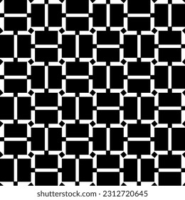 Vector monochrome pattern, Abstract texture for fabric print, card, table cloth, furniture, banner, cover, invitation, decoration, wrapping.seamless repeating pattern. Black and white color.