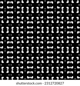Vector monochrome pattern, Abstract texture for fabric print, card, table cloth, furniture, banner, cover, invitation, decoration, wrapping.seamless repeating pattern. Black and white color.