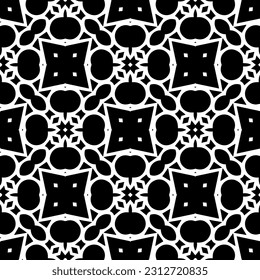 Vector monochrome pattern, Abstract texture for fabric print, card, table cloth, furniture, banner, cover, invitation, decoration, wrapping.seamless repeating pattern. Black and white color.