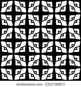 Vector monochrome pattern, Abstract texture for fabric print, card, table cloth, furniture, banner, cover, invitation, decoration, wrapping.seamless repeating pattern. Black and white color.