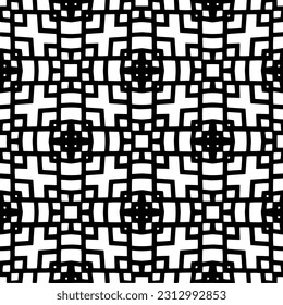 Vector monochrome pattern, Abstract texture for fabric print, card, table cloth, furniture, banner, cover, invitation, decoration, wrapping.seamless repeating pattern. Black  color.