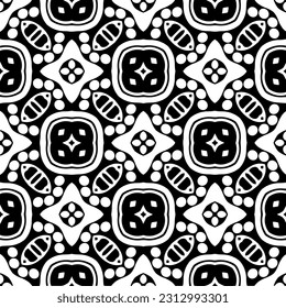 Vector monochrome pattern, Abstract texture for fabric print, card, table cloth, furniture, banner, cover, invitation, decoration, wrapping.seamless repeating pattern. Black  color.