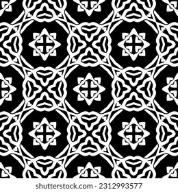 Vector monochrome pattern, Abstract texture for fabric print, card, table cloth, furniture, banner, cover, invitation, decoration, wrapping.seamless repeating pattern. Black  color.