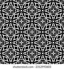 Vector monochrome pattern, Abstract texture for fabric print, card, table cloth, furniture, banner, cover, invitation, decoration, wrapping.seamless repeating pattern. Black  color.