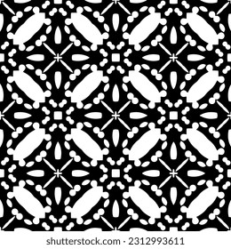 Vector monochrome pattern, Abstract texture for fabric print, card, table cloth, furniture, banner, cover, invitation, decoration, wrapping.seamless repeating pattern. Black  color.