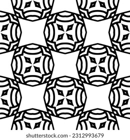 Vector monochrome pattern, Abstract texture for fabric print, card, table cloth, furniture, banner, cover, invitation, decoration, wrapping.seamless repeating pattern. Black  color.