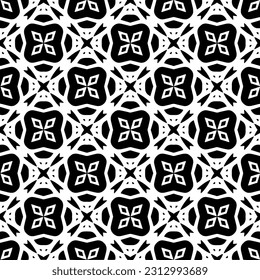 Vector monochrome pattern, Abstract texture for fabric print, card, table cloth, furniture, banner, cover, invitation, decoration, wrapping.seamless repeating pattern. Black  color.