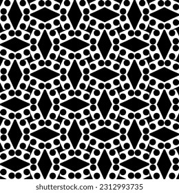 Vector monochrome pattern, Abstract texture for fabric print, card, table cloth, furniture, banner, cover, invitation, decoration, wrapping.seamless repeating pattern. Black  color.