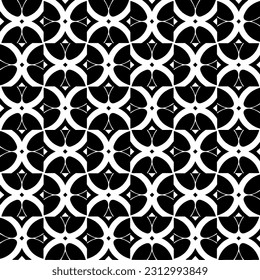 Vector monochrome pattern, Abstract texture for fabric print, card, table cloth, furniture, banner, cover, invitation, decoration, wrapping.seamless repeating pattern. Black  color.