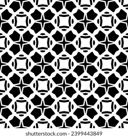 Vector monochrome pattern, Abstract texture for fabric print, card, table cloth, furniture, banner, cover, invitation, decoration, wrapping.seamless repeating pattern.Black and 
white color.