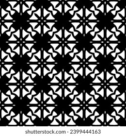 Vector monochrome pattern, Abstract texture for fabric print, card, table cloth, furniture, banner, cover, invitation, decoration, wrapping.seamless repeating pattern.Black and 
white color.