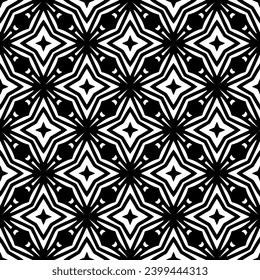 Vector monochrome pattern, Abstract texture for fabric print, card, table cloth, furniture, banner, cover, invitation, decoration, wrapping.seamless repeating pattern.Black and 
white color.