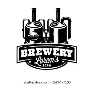 Vector monochrome pattern with brewing machine in retro style.