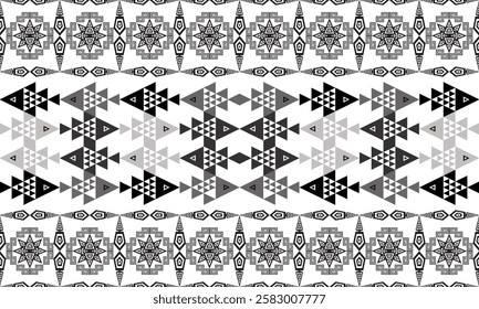 Vector monochrome seamless Belarusian national ornament. Ethnic endless black border, Slavic peoples frame.