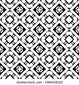 Vector monochrome seamless pattern, Abstract endless texture for fabric print, card, table cloth, furniture, banner, cover, invitation, decoration, wrapping.