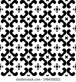 Vector monochrome seamless pattern, Abstract endless texture for fabric print, card, table cloth, furniture, banner, cover, invitation, decoration, wrapping.