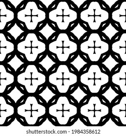 Vector monochrome seamless pattern, Abstract endless texture for fabric print, card, table cloth, furniture, banner, cover, invitation, decoration, wrapping.