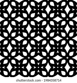 Vector monochrome seamless pattern, Abstract endless texture for fabric print, card, table cloth, furniture, banner, cover, invitation, decoration, wrapping.