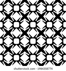 Vector monochrome seamless pattern, Abstract endless texture for fabric print, card, table cloth, furniture, banner, cover, invitation, decoration, wrapping.