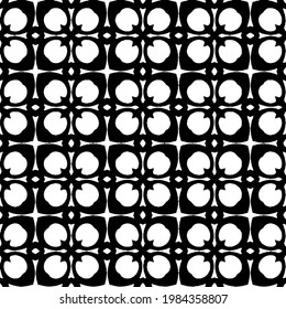 Vector monochrome seamless pattern, Abstract endless texture for fabric print, card, table cloth, furniture, banner, cover, invitation, decoration, wrapping.