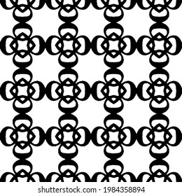 Vector monochrome seamless pattern, Abstract endless texture for fabric print, card, table cloth, furniture, banner, cover, invitation, decoration, wrapping.