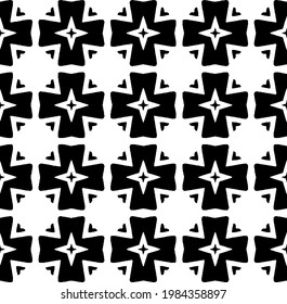 Vector monochrome seamless pattern, Abstract endless texture for fabric print, card, table cloth, furniture, banner, cover, invitation, decoration, wrapping.