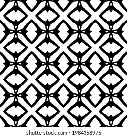 Vector monochrome seamless pattern, Abstract endless texture for fabric print, card, table cloth, furniture, banner, cover, invitation, decoration, wrapping.