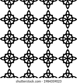 Vector monochrome seamless pattern, Abstract endless texture for fabric print, card, table cloth, furniture, banner, cover, invitation, decoration, wrapping.