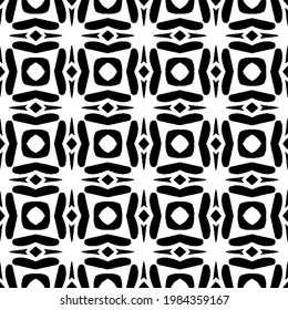 Vector monochrome seamless pattern, Abstract endless texture for fabric print, card, table cloth, furniture, banner, cover, invitation, decoration, wrapping.