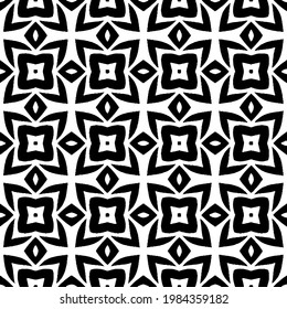 Vector monochrome seamless pattern, Abstract endless texture for fabric print, card, table cloth, furniture, banner, cover, invitation, decoration, wrapping.