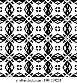 Vector monochrome seamless pattern, Abstract endless texture for fabric print, card, table cloth, furniture, banner, cover, invitation, decoration, wrapping.