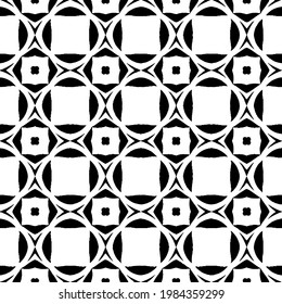 Vector monochrome seamless pattern, Abstract endless texture for fabric print, card, table cloth, furniture, banner, cover, invitation, decoration, wrapping.