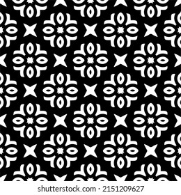Vector monochrome seamless pattern. Abstract texture for fabric print, card, table cloth, furniture, banner, cover, invitation, decoration, wrapping.seamless repeating pattern.Black and 
white color.