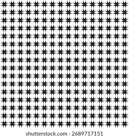 Vector monochrome seamless pattern. Abstract black and white texture, simple geometric figures, smooth lines, circles, repeat tiles. Endless background