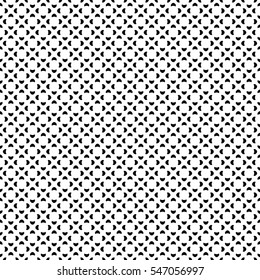 Vector monochrome seamless pattern. Abstract black & white texture with simple geometric figures. Endless repeat background for tileable print, decoration, textile, fabric, cloth, furniture, digital 