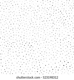 Vector monochrome seamless pattern, black hand drawn chaotic dots & spots on white background. Abstract endless texture, design element for prints, decoration, wrapping, cover, textile, digital, web