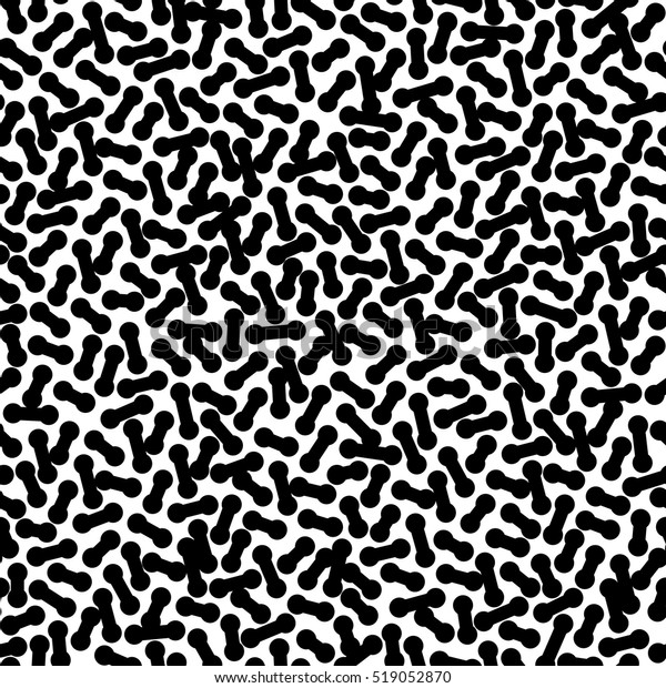 Vector Monochrome Seamless Pattern Black White Stock Vector (Royalty ...