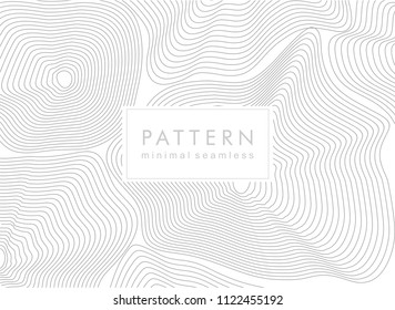 Vector monochrome seamless pattern, curved lines, black & white background. Abstract dynamical rippled surface, illusion of movement, curvature.