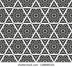 Vector monochrome seamless pattern. Modern geometric seamless pattern, simple black and white ornamental texture. Abstract repeat backdrop. Design for decor, prints, textile, furniture, cloth, digital