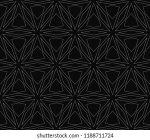 Vector monochrome seamless pattern. Modern geometric seamless pattern, simple black and white ornamental texture. Abstract repeat backdrop. Design for decor, prints, textile, furniture, cloth, digital