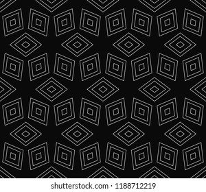 Vector monochrome seamless pattern. Modern geometric seamless pattern, simple black and white ornamental texture. Abstract repeat backdrop. Design for decor, prints, textile, furniture, cloth, digital