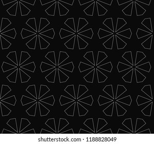 Vector monochrome seamless pattern. Modern geometric seamless pattern, simple black and white ornamental texture. Abstract repeat backdrop. Design for decor, prints, textile, furniture, cloth, digital