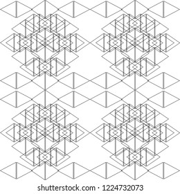 Vector monochrome seamless pattern. Stylish modern geometric texture. Trendy print. Design for decoration, textile, prints, digital, fabric. Fashion design. Graphic design. Modern Ethnic style